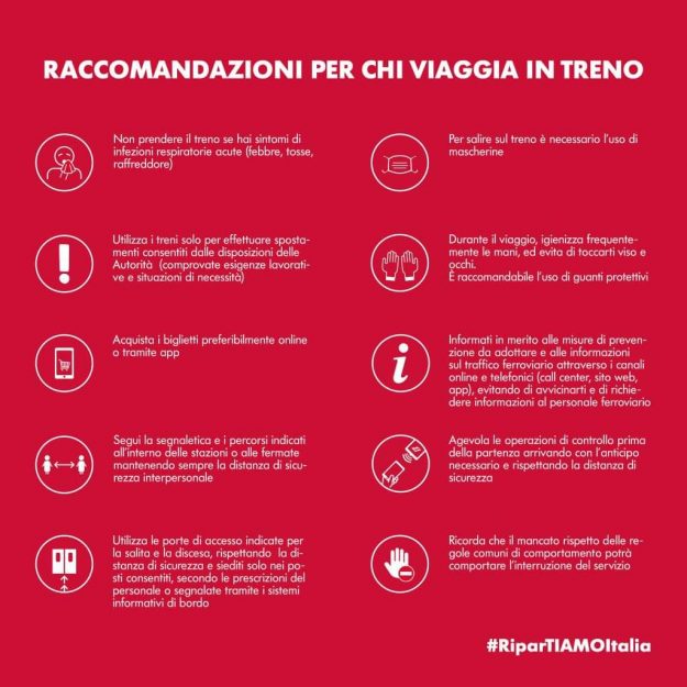 raccomandazioni x chi viaggia in treno